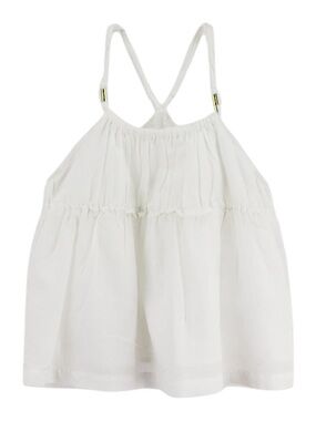 CHLOÉ KIDS GIRLS COTTON TOP size 10 white